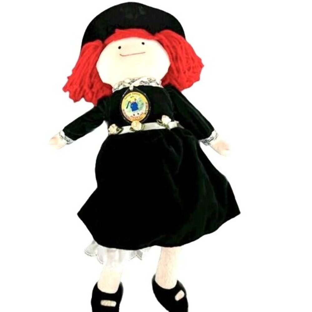 Special Edition Madeline Collectible Doll With Red Yarn Hair & Black Velvet Dres